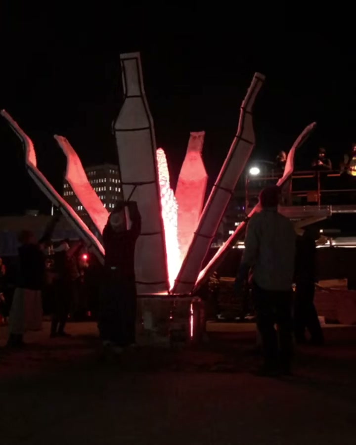 Fire sculpture at the 2019 Australian Ceramics Triennale