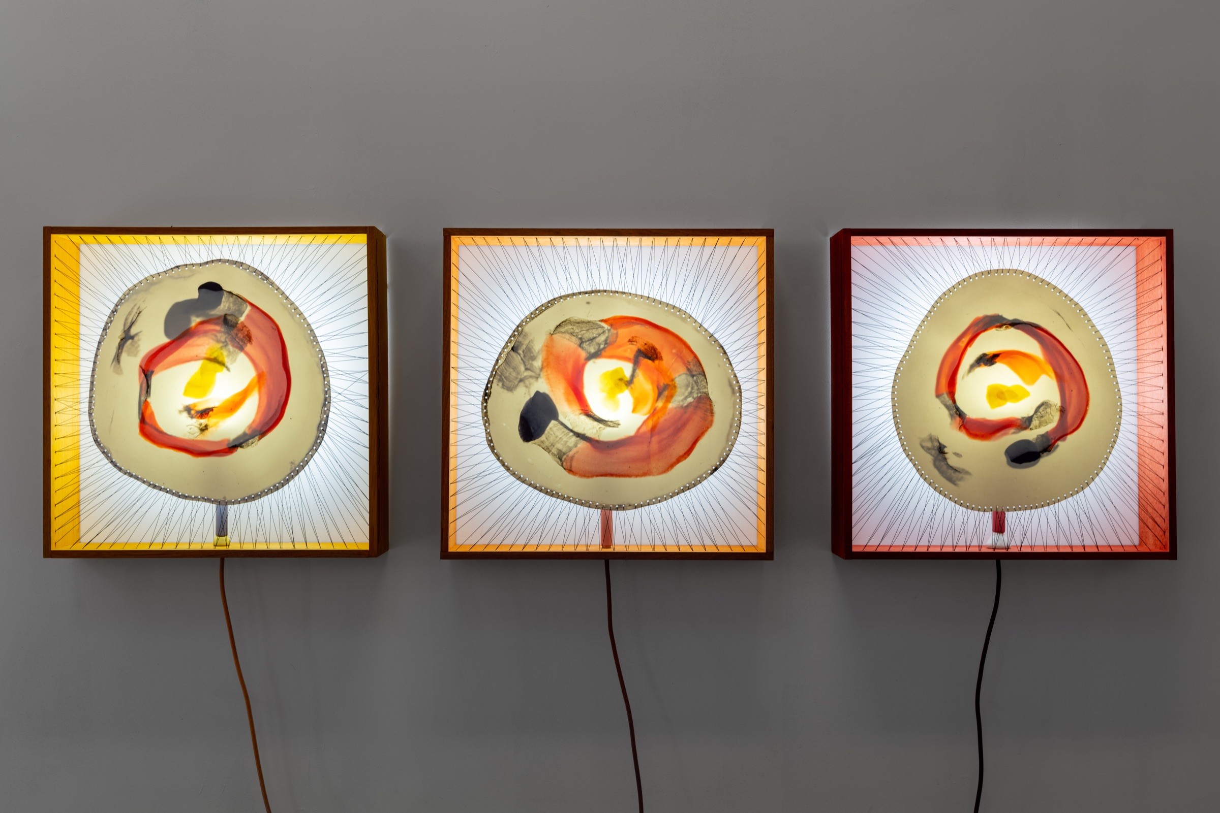 Suspended Animation light sculpture at Design Tasmania