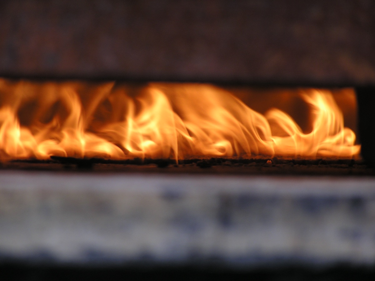 Wood firing kiln at the studio